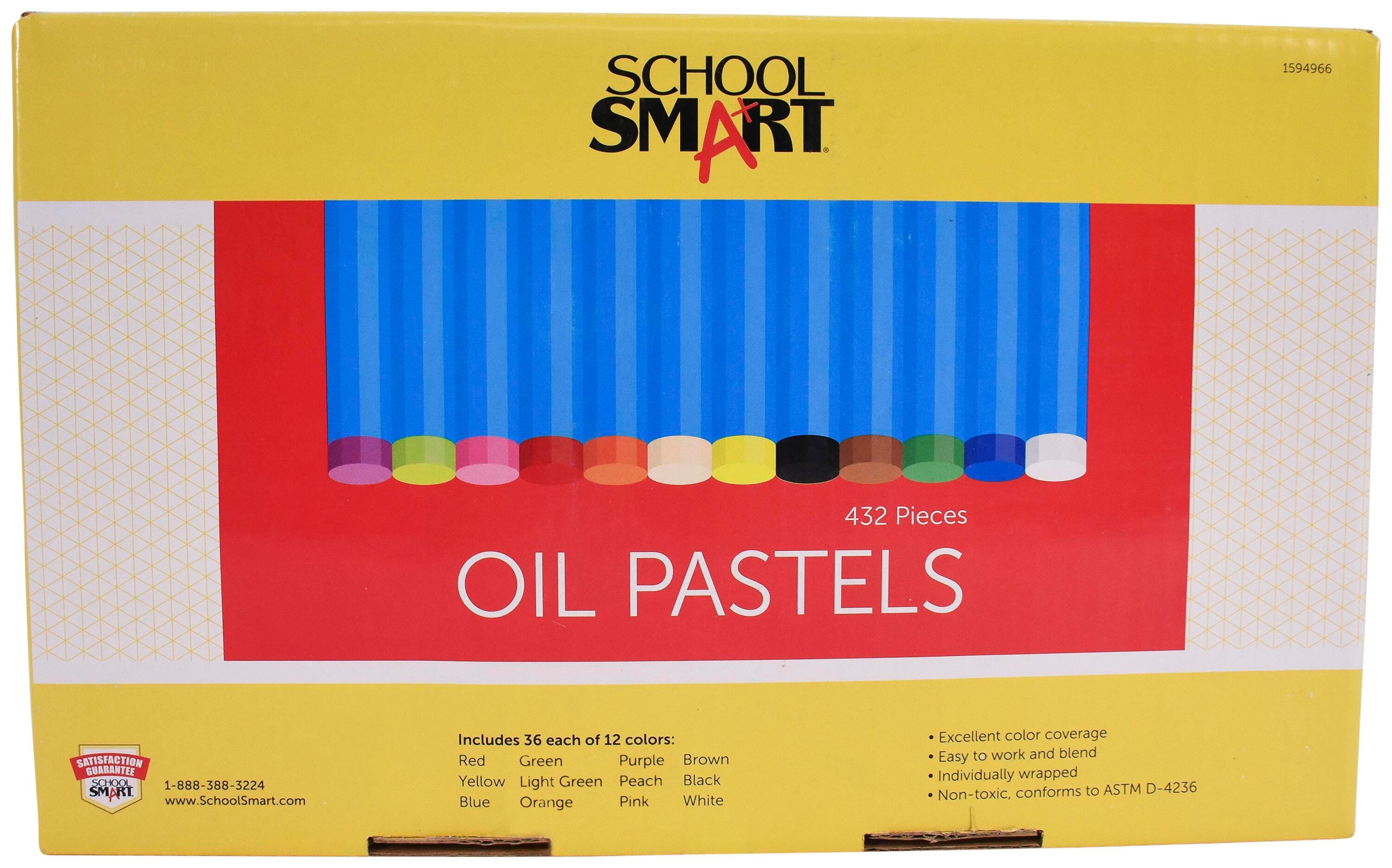 School Smart Oil Pastels, Assorted Colors, Set of 432 1594966